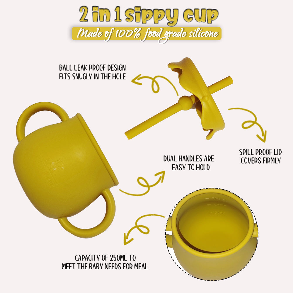 2 in 1 Honey Pot Sippy Cup - Mango
