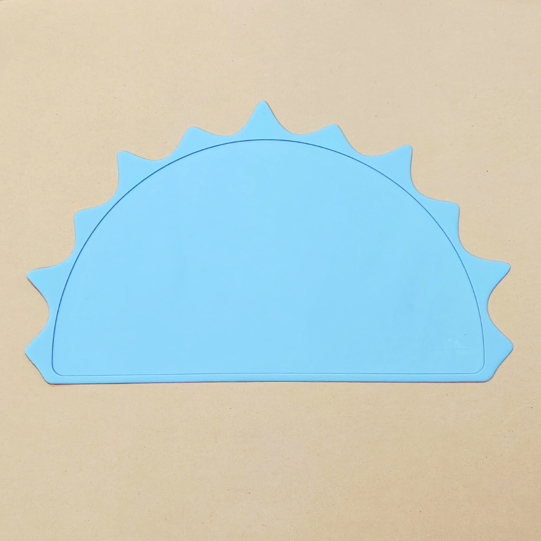 Silicone Dino Placemat - Dusky Blue