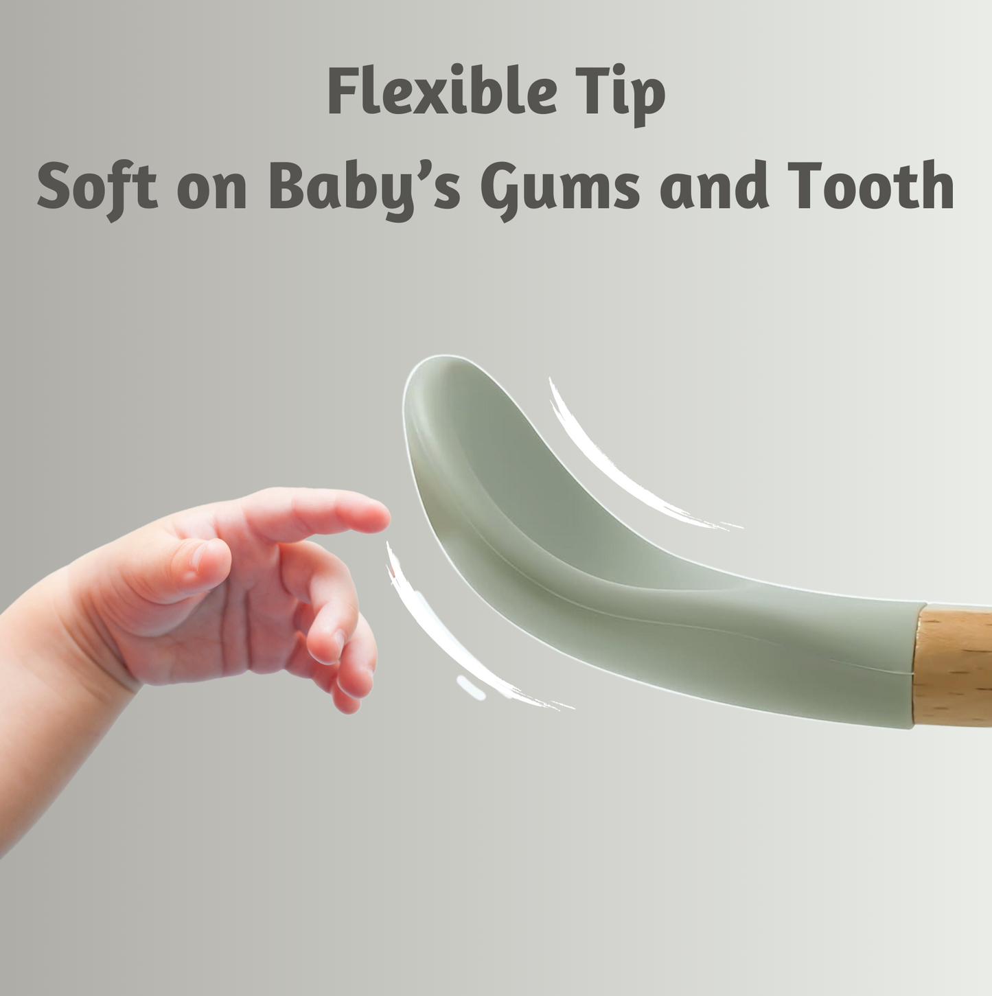 Silicone Wooden Spoon and Fork Set - Olive