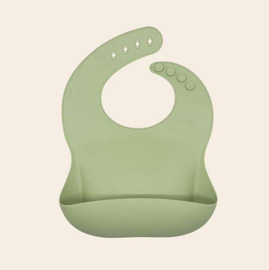Silicone Food Catcher Bib - Olive