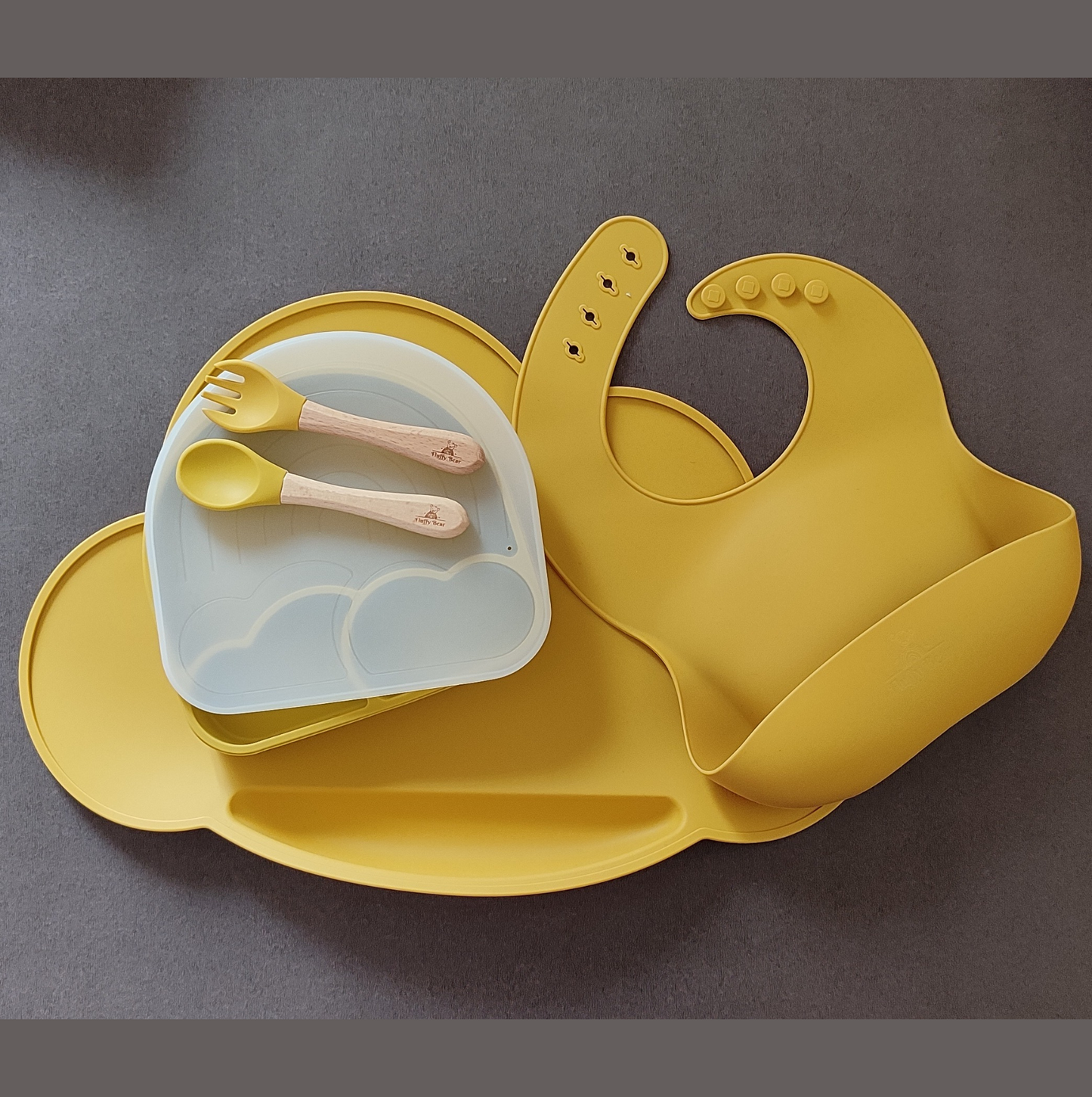 Silicone Baby Feeding Set - Weather - Mango