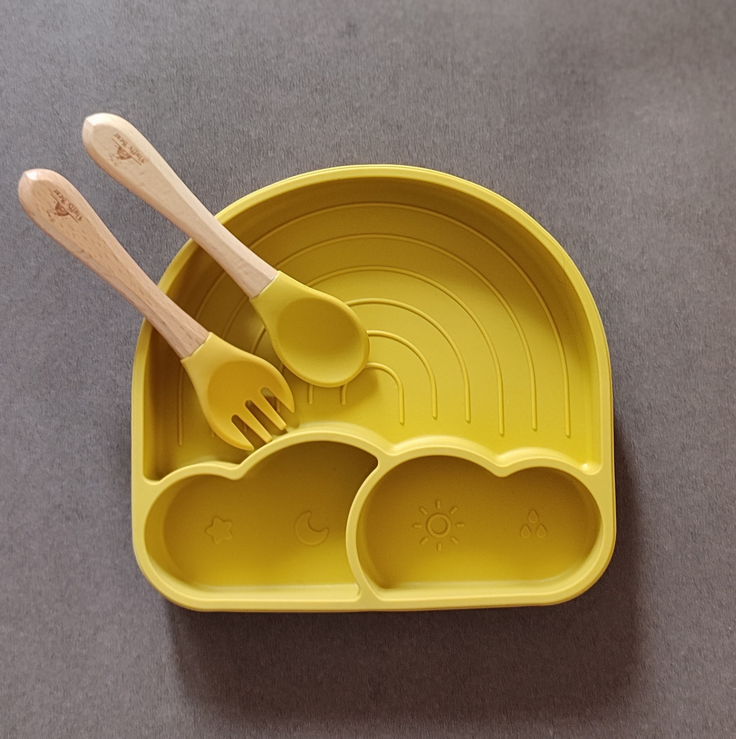 Silicone Baby Feeding Set - Weather - Mango