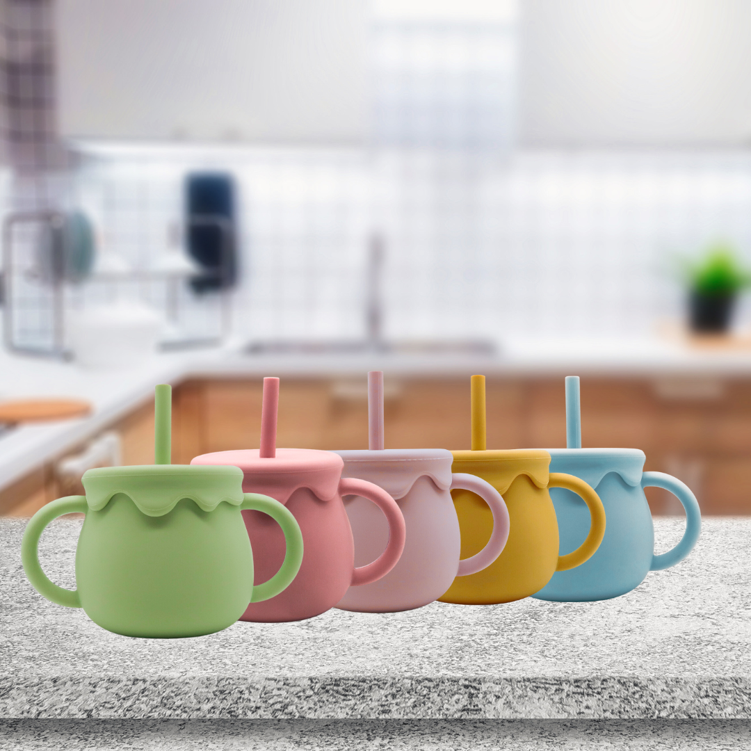 2 in 1 Honey Pot Sippy Cup - Mango