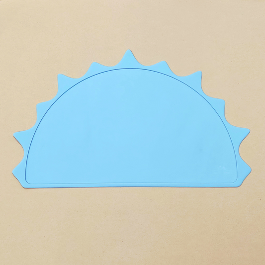Silicone Dino Placemat - Dusky Blue